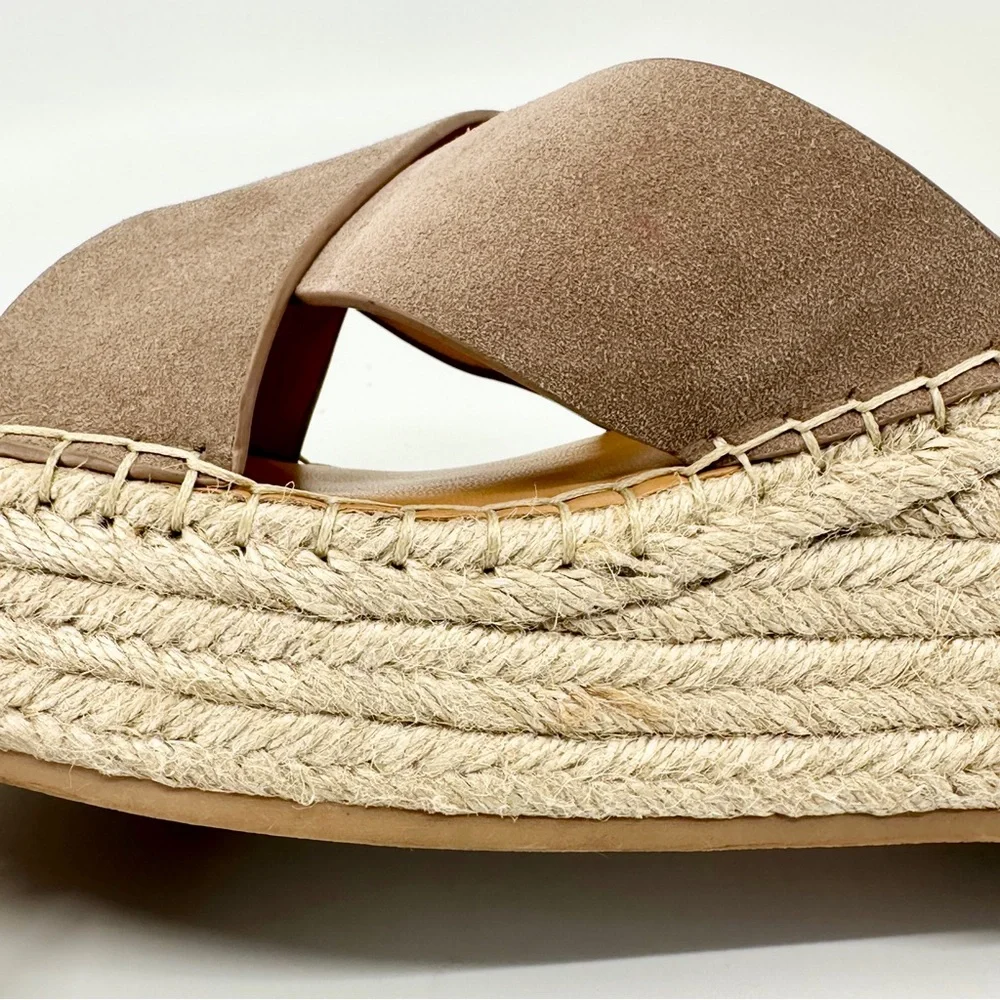 Splendid Luisa Platform Espadrille Sandal Women’s Size 11 Leather Suede Upper